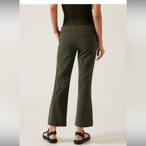 Athleta Cosmic Kick Flare Pant // Aspen Olive - Picture 2 of 13